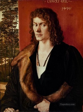  hombre Pintura - Albrecht Retrato de un hombre Renacimiento norteño Albrecht Durer